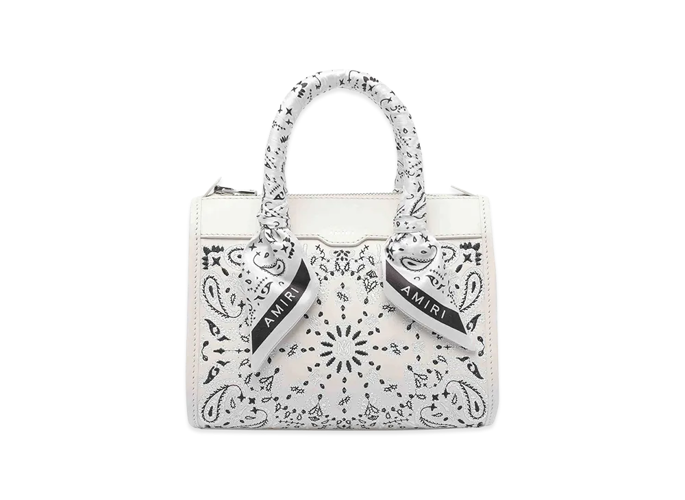 AMIRI Women's Micro Bandana Triangle Handbag "White"