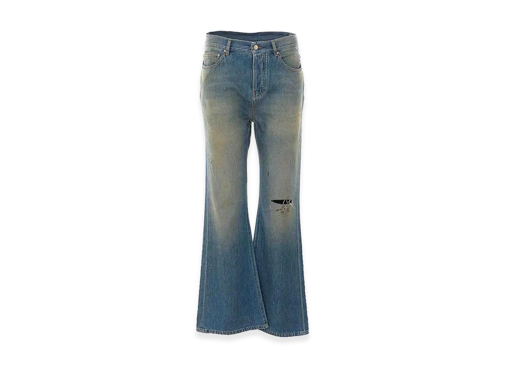 AMIRI Desert Sky Slash Bootcut Jeans "Blue"