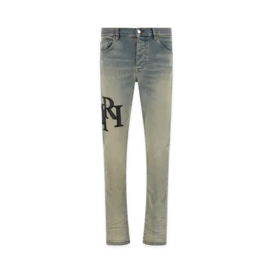 AMIRI Staggered Logo Jeans "Blue"