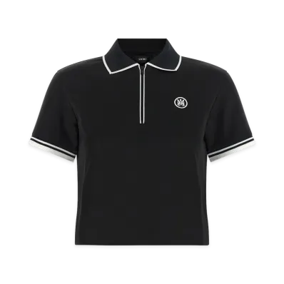 AMIRI Zipped Polo Shirt "Black"