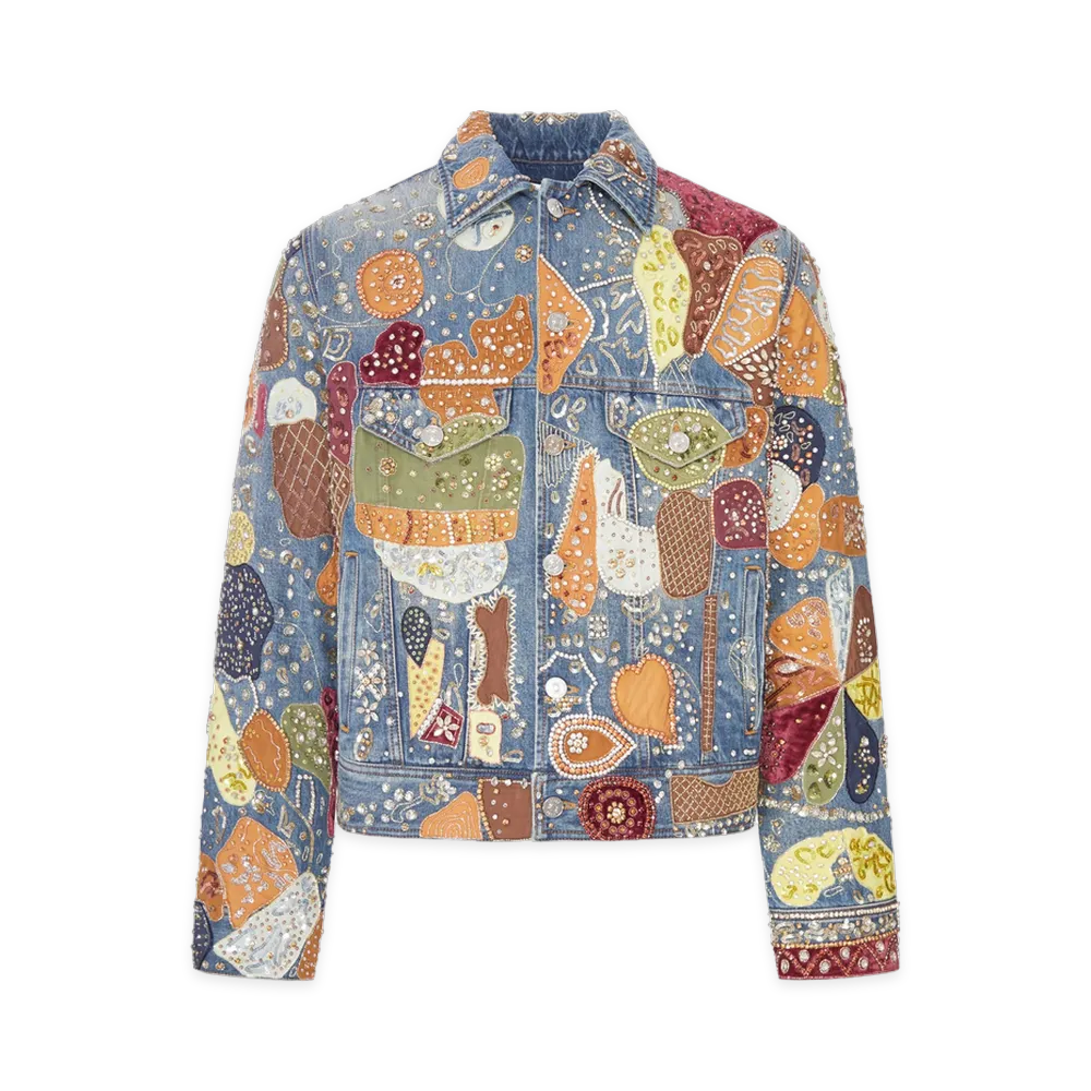 AMIRI Embellished Trucker Jacket "Electric Fade"