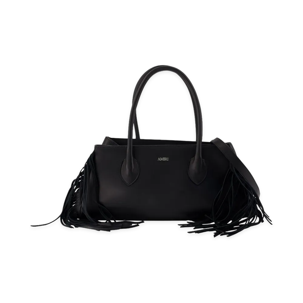 AMIRI Women's Fringe Honey 40 Shoulder Bag "Black"
