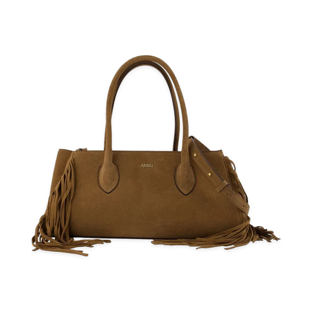 AMIRI Women's Fringe Honey 40 Shoulder Bag "Brown"