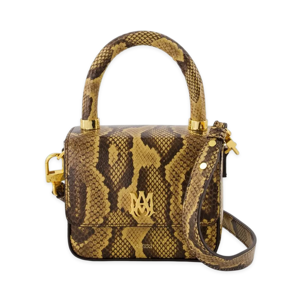 AMIRI Women's PPython Embossed Micro MA Bag "Brown"