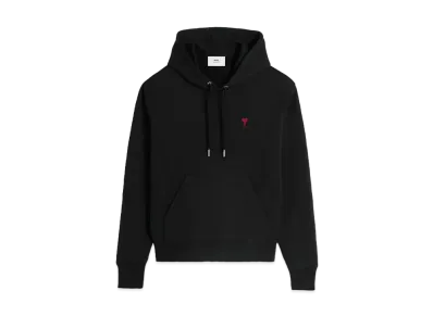 AMI PARIS Ami De Coeur Parka Loopback Organic Cotton Fleece Parka "Black"