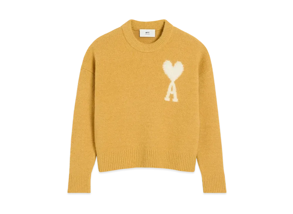 AMI PARIS Crew Neck Sweater "Mustard"
