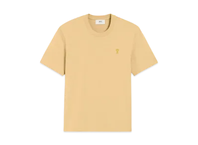 AMI PARIS Gold Pin T-Shirt "Sand"