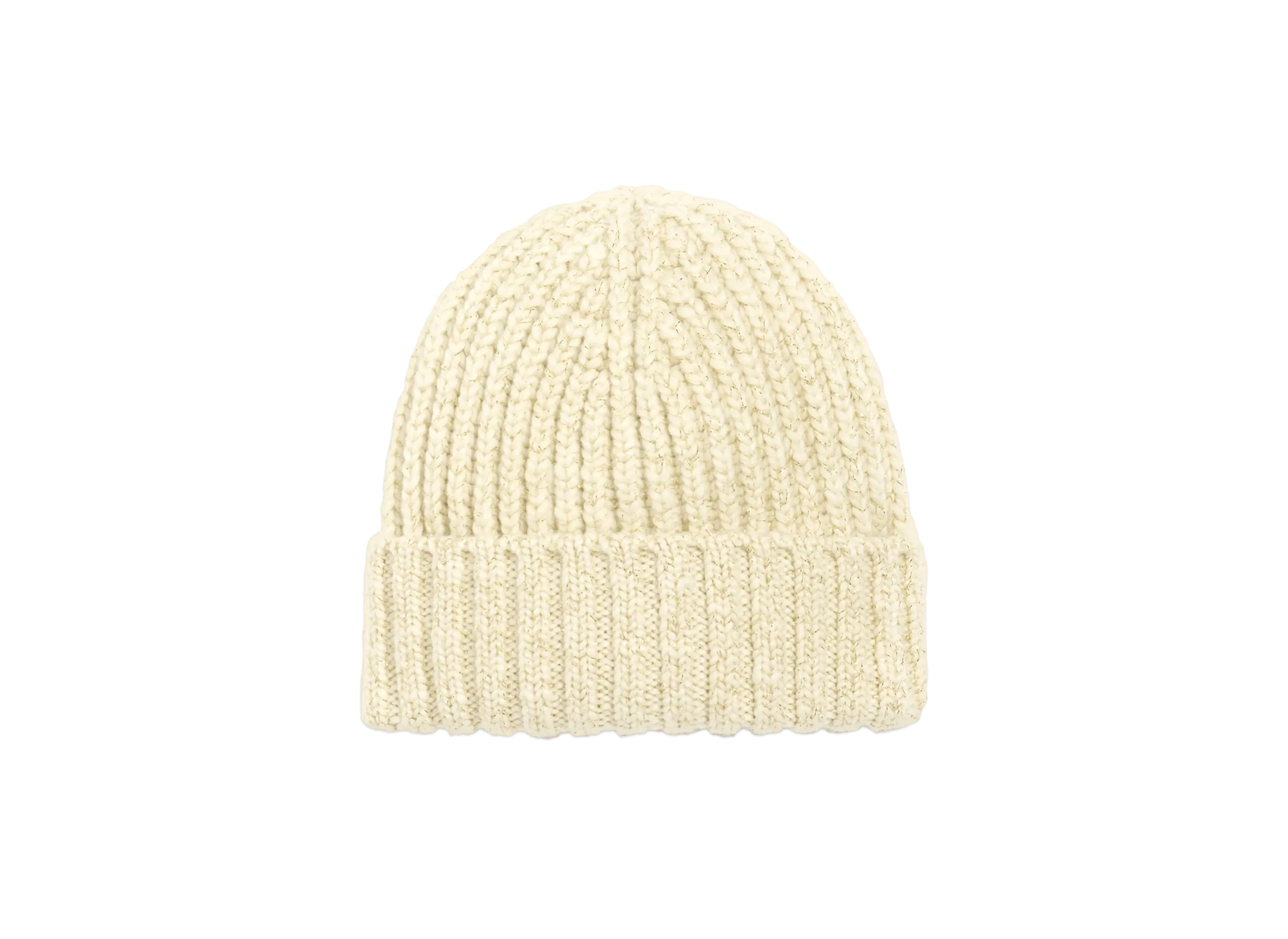 AMI PARIS Ribbed Beanie "Off White"