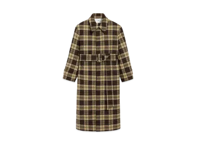 AMI PARIS Belted Mac Coat "Brown/Beige"