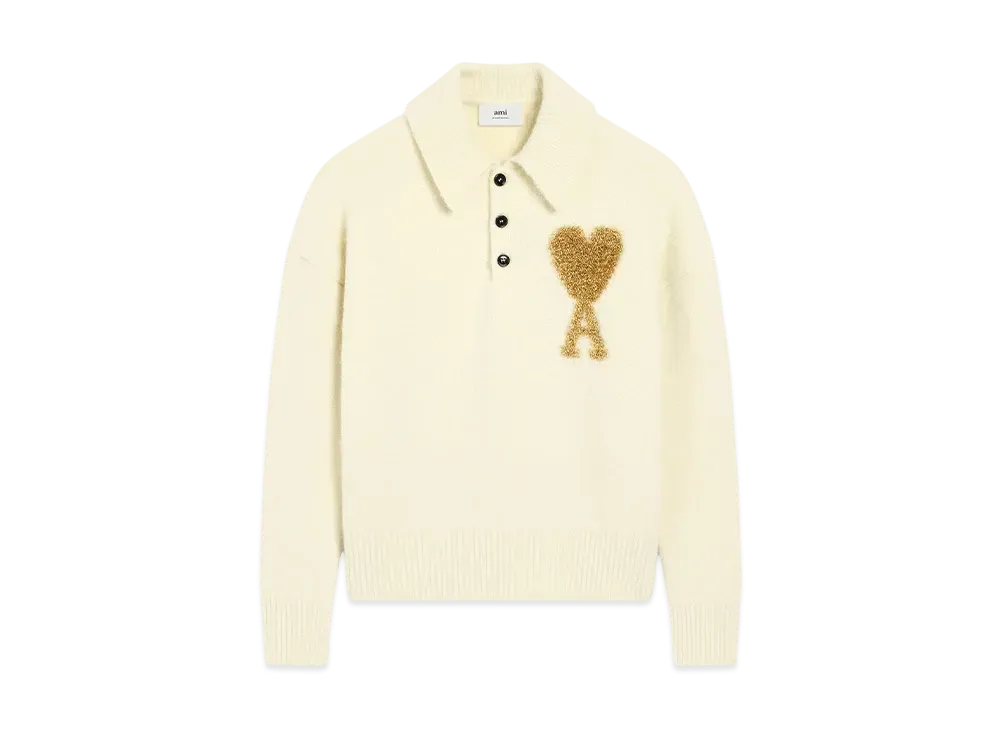 AMI PARIS Off White Polo "Off White"