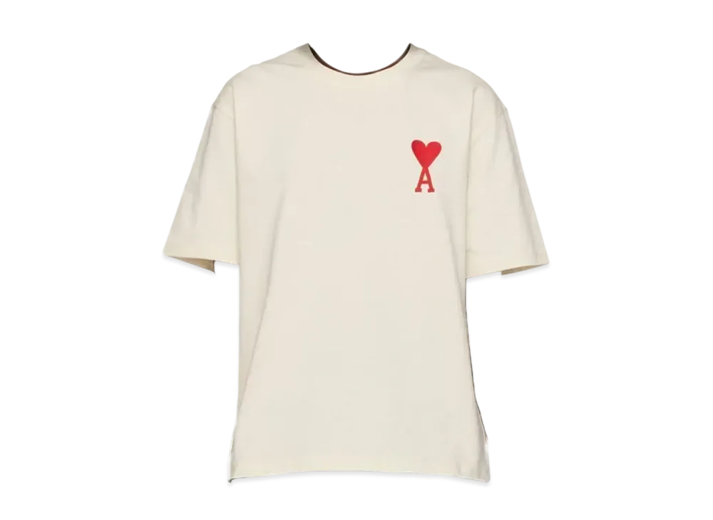 AMI PARIS Heart Logo T-Shirt "White"