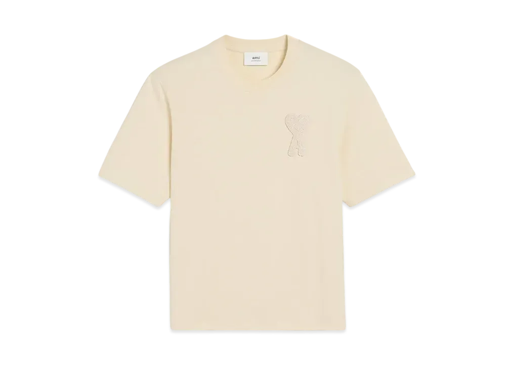 AMI PARIS Ami de Coeur Patch T-Shirt "WhiteCream"