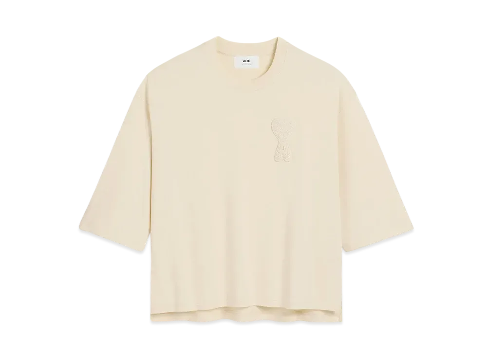 AMI PARIS Ami de Coeur Patch T-Shirt "BlancCreme"