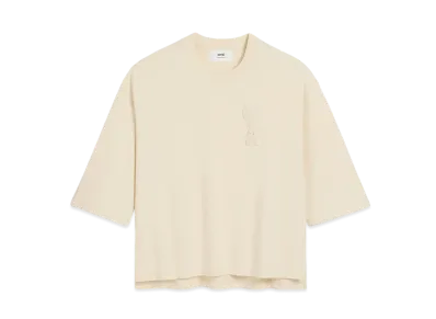 AMI PARIS Ami de Coeur Patch T-Shirt "BlancCreme"