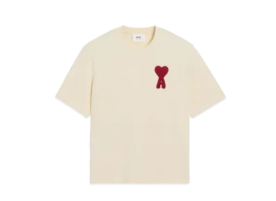 AMI PARIS Ami de Coeur Patch T-Shirt "BlancCreme"