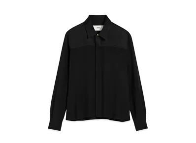 AMI PARIS Contrast Top Long Sleeve Shirt "VertLichen"
