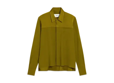 AMI PARIS Contrast Top Long Sleeve Shirt "VertLichen"