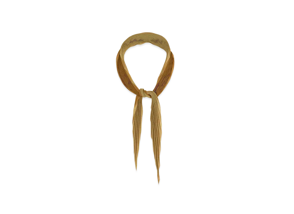 AMI PARIS Pleated Diamond-Shaped Scarf "Havana"