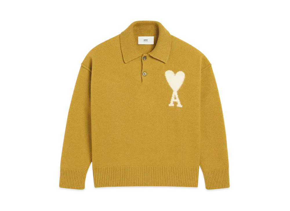 AMI PARIS Amidoucourt Polo "Havane/Ecru"
