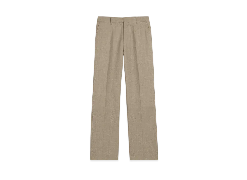 AMI PARIS Wool Straight-Fit Pants "Cendre"