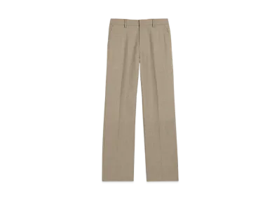 AMI PARIS Wool Straight-Fit Pants "Cendre"