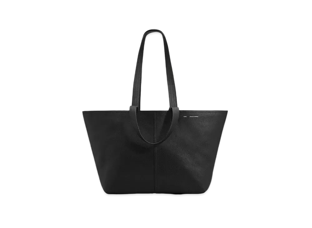 AMI PARIS Leather Midi Tote Bag "Black"