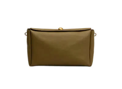 AMI PARIS Leather Large Carousel Bag "Khaki"