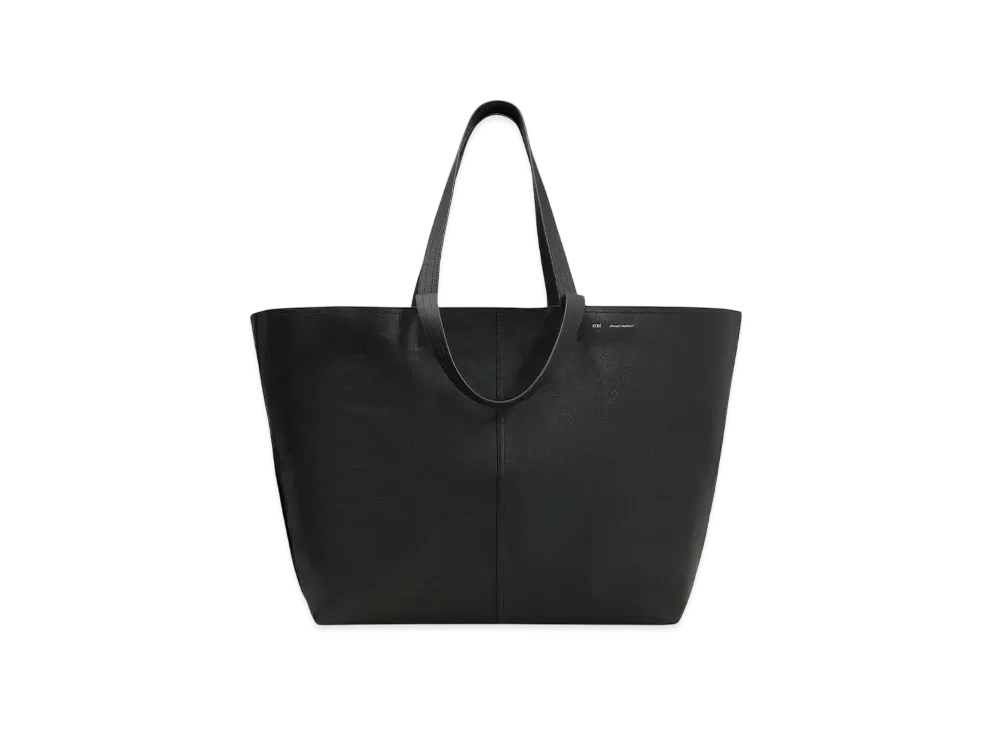 AMI PARIS Leather Midi Maxi Tote Bag "Black"