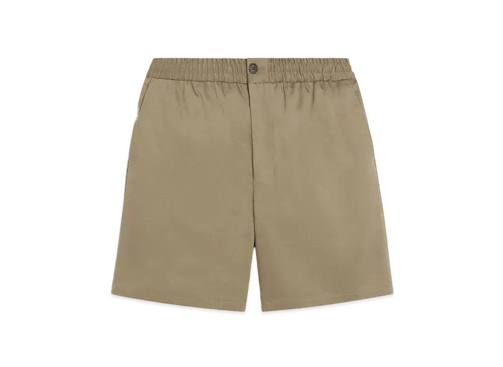 AMI PARIS Cotton Elastic-Waist Shorts "Laurier"