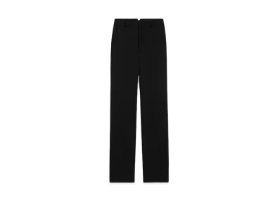 AMI PARIS Wool Contrast Straight Pants "Black"