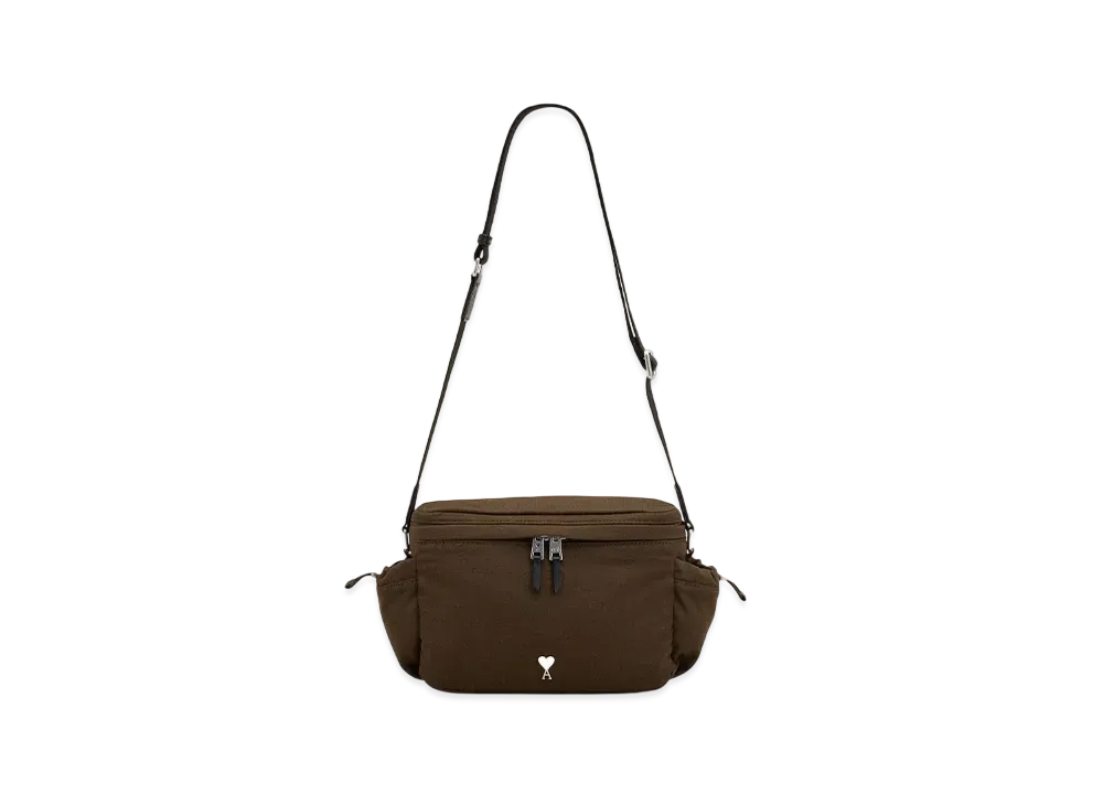 AMI PARIS Amidou Cool Small Messenger Bag "OliveNoire"