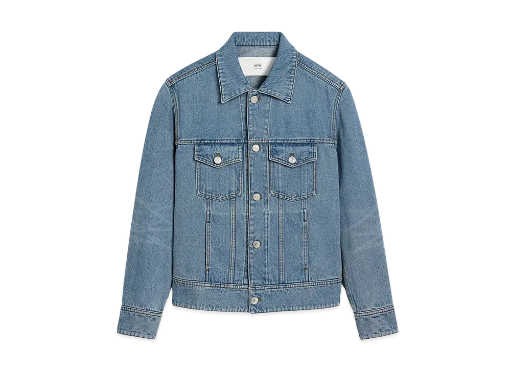 AMI PARIS Paris Trucker Jacket "UsedBlue"