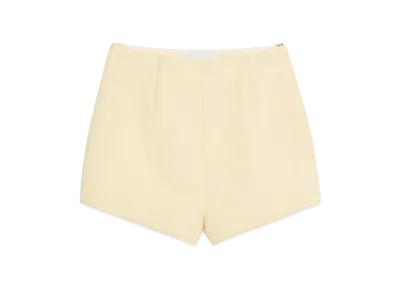 AMI PARIS Wool High-Waisted Mini Shorts "Beurre"