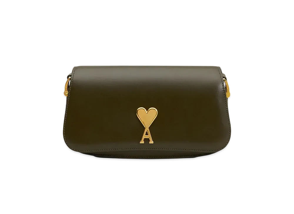 AMI PARIS Paris Paris Shoulder Bag "OliveNoire"