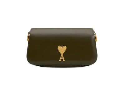 AMI PARIS Paris Paris Shoulder Bag "OliveNoire"