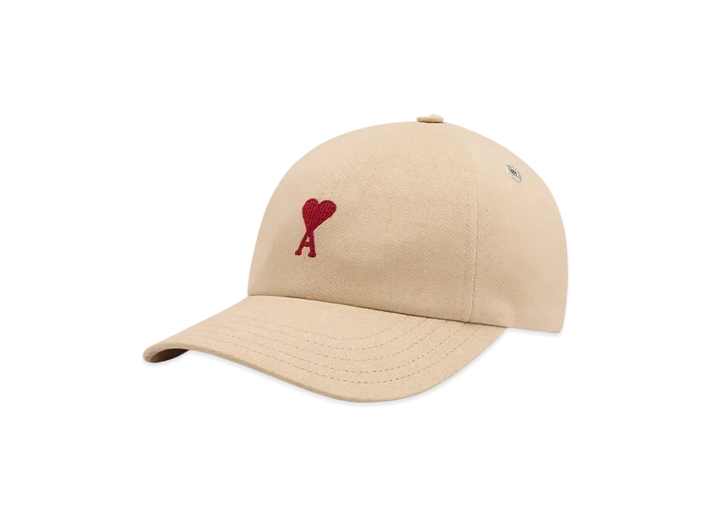 AMI PARIS Amidoucourt Embroidered Cap "Gingembre"