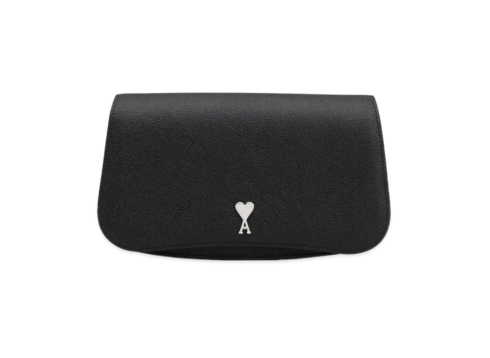 AMI PARIS Paris Paris Crossbody Bag "Black/VibratedSilver"