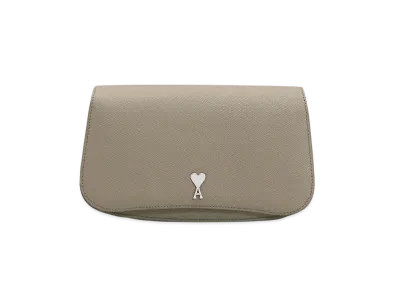 AMI PARIS Paris Paris Crossbody Bag "Cendre/ArgentVibre"