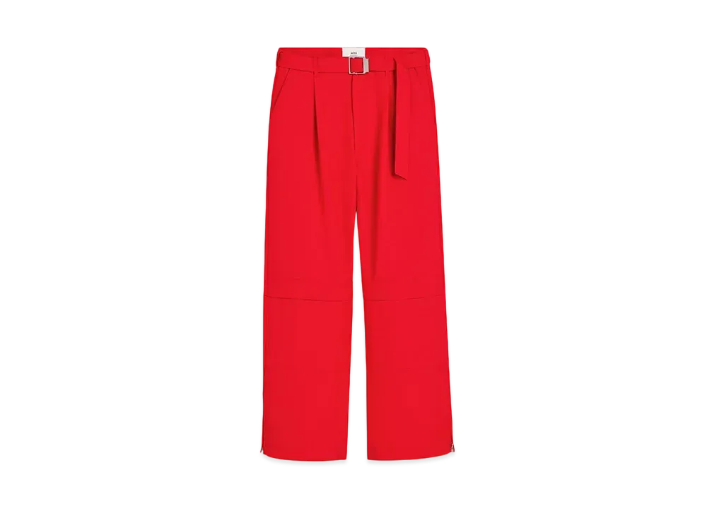 AMI PARIS Wool Cargo Pants "Coquelicot"