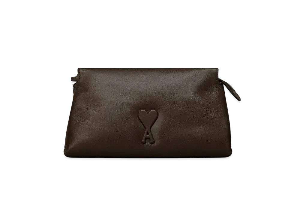 AMI PARIS Vourevous Pouch "DarkCoffee"