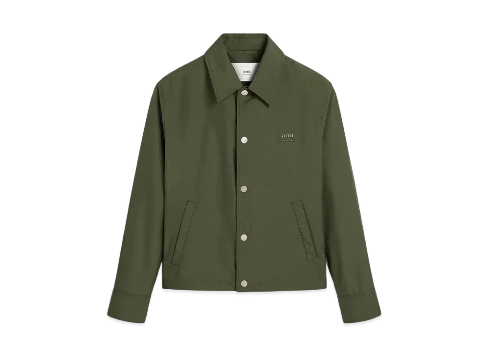 AMI PARIS Green Button Jacket "Loden"