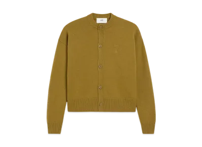AMI PARIS Amidou Cool Crew Neck Cardigan "VertLichen"