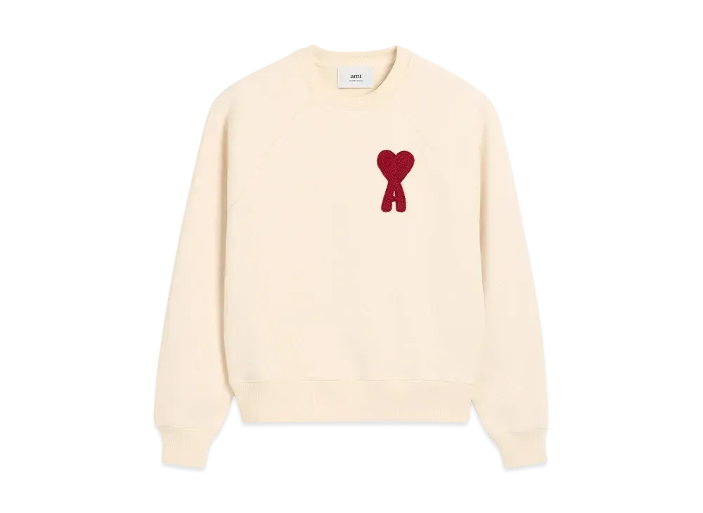 AMI PARIS Amidou Cool Patch Sweatshirt "BlancCreme"