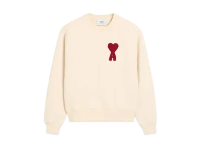 AMI PARIS Amidou Cool Patch Sweatshirt "BlancCreme"