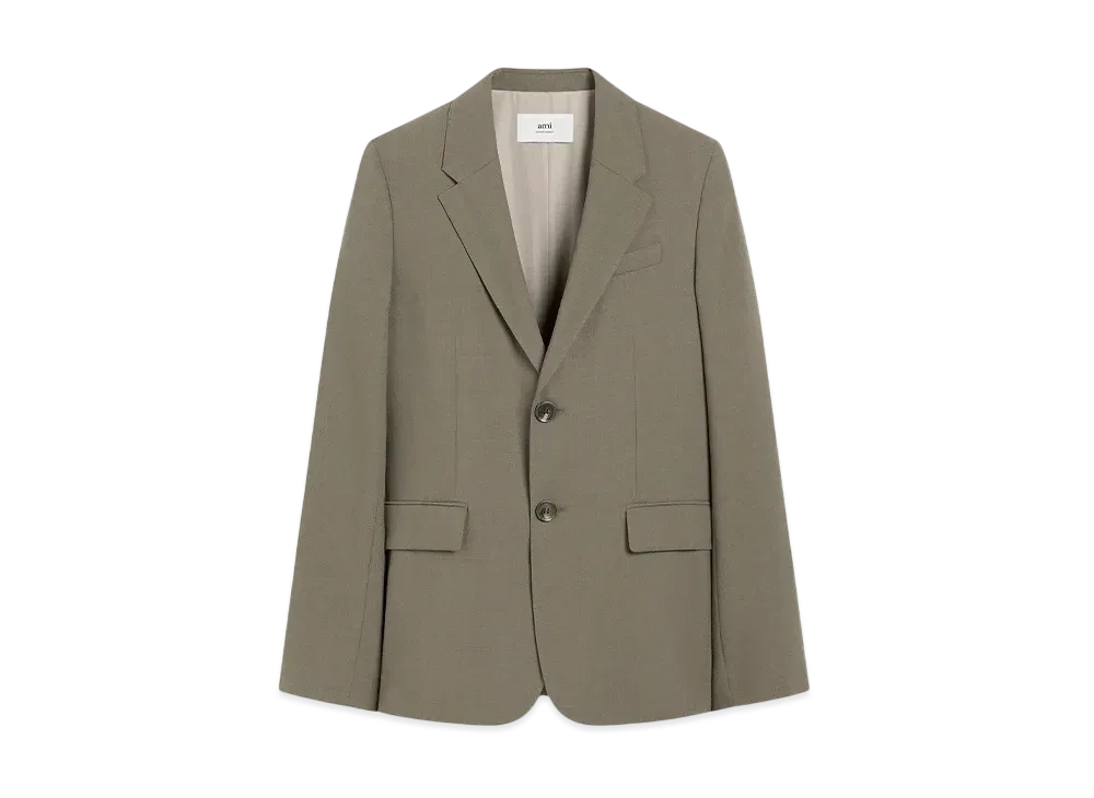 AMI PARIS Wool Two-Button Jacket "GrisFume"