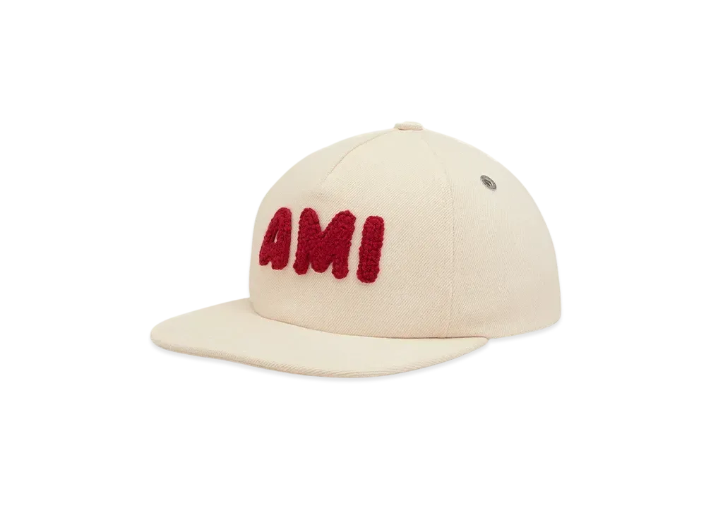 AMI PARIS Patch Tracker Cap "BlancCreme"