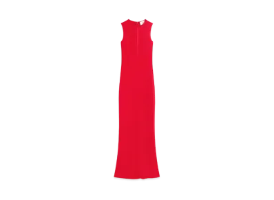 AMI PARIS Long Straight Dress "Coquelicot"