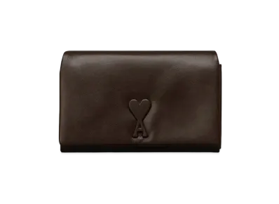 AMI PARIS Vourevous Strap Wallet "DarkCoffee"