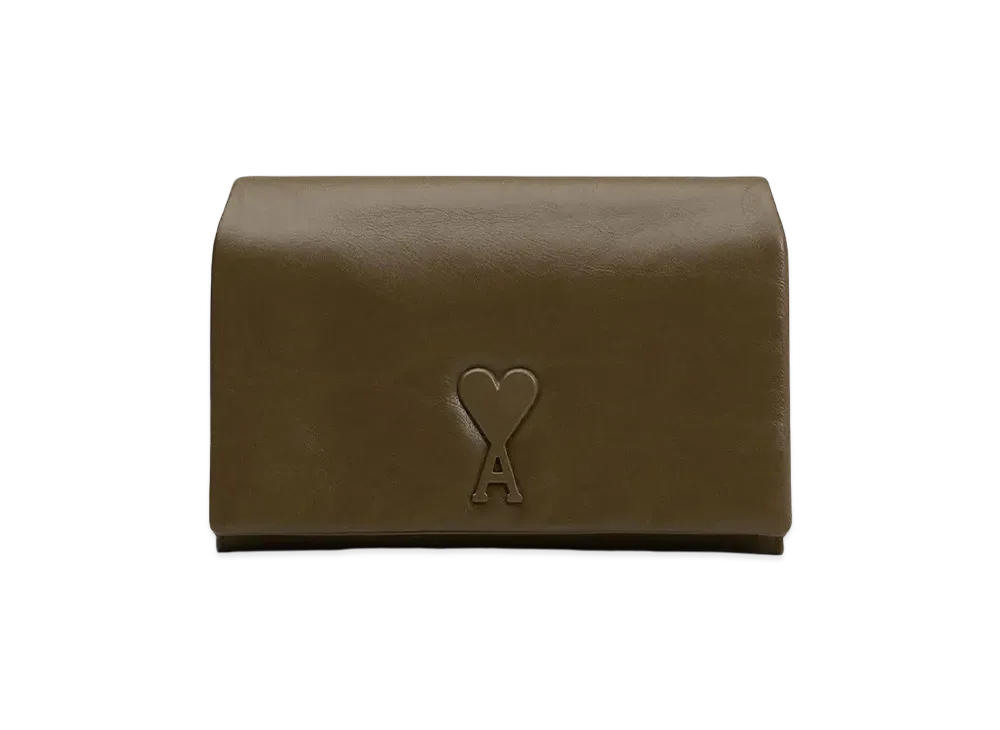 AMI PARIS Vourevous Strap Wallet "Khaki"