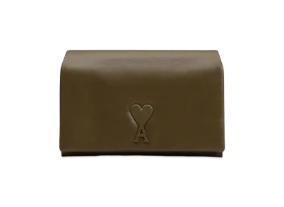 AMI PARIS Vourevous Strap Wallet "Khaki"